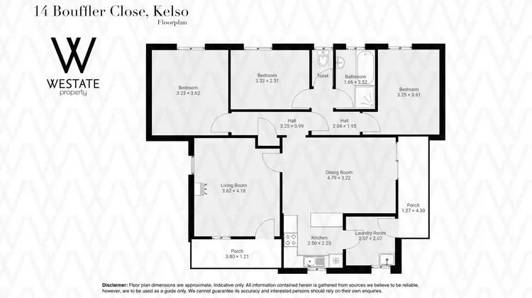 Floorplan of Homely house listing, 14 Bouffler Close, Kelso NSW 2795
