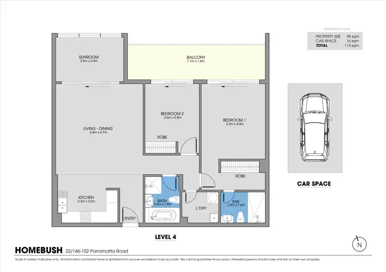 Floorplan of Homely apartment listing, 22/146-158 Parramatta Road, Homebush NSW 2140