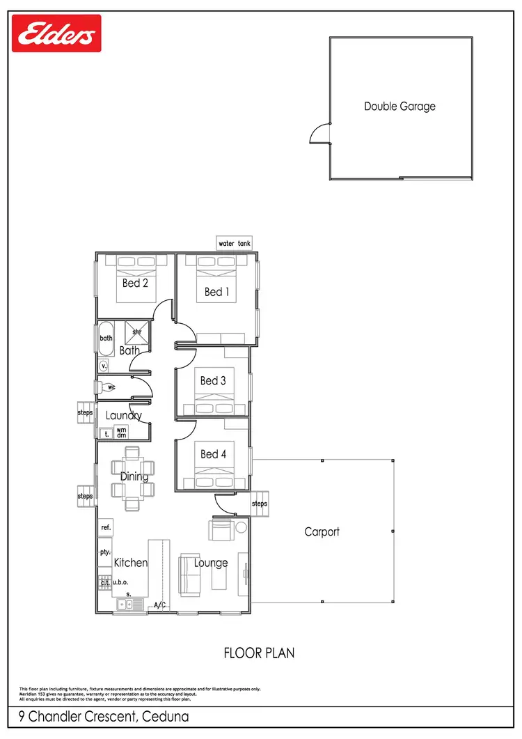 Floorplan of Homely house listing, 9 Chandler Crescent, Ceduna SA 5690