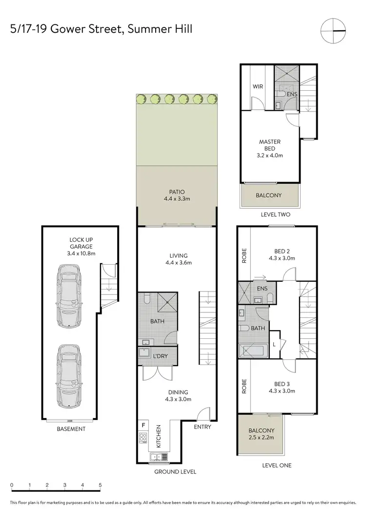 Floorplan of Homely townhouse listing, 5/17-19 Gower Street, Summer Hill NSW 2130
