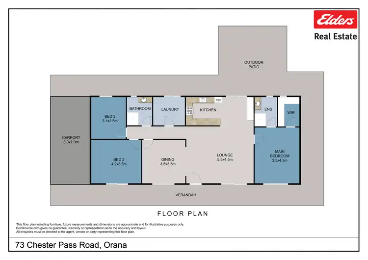 Floorplan of Homely house listing, 73 Chester Pass Road, Orana WA 6330