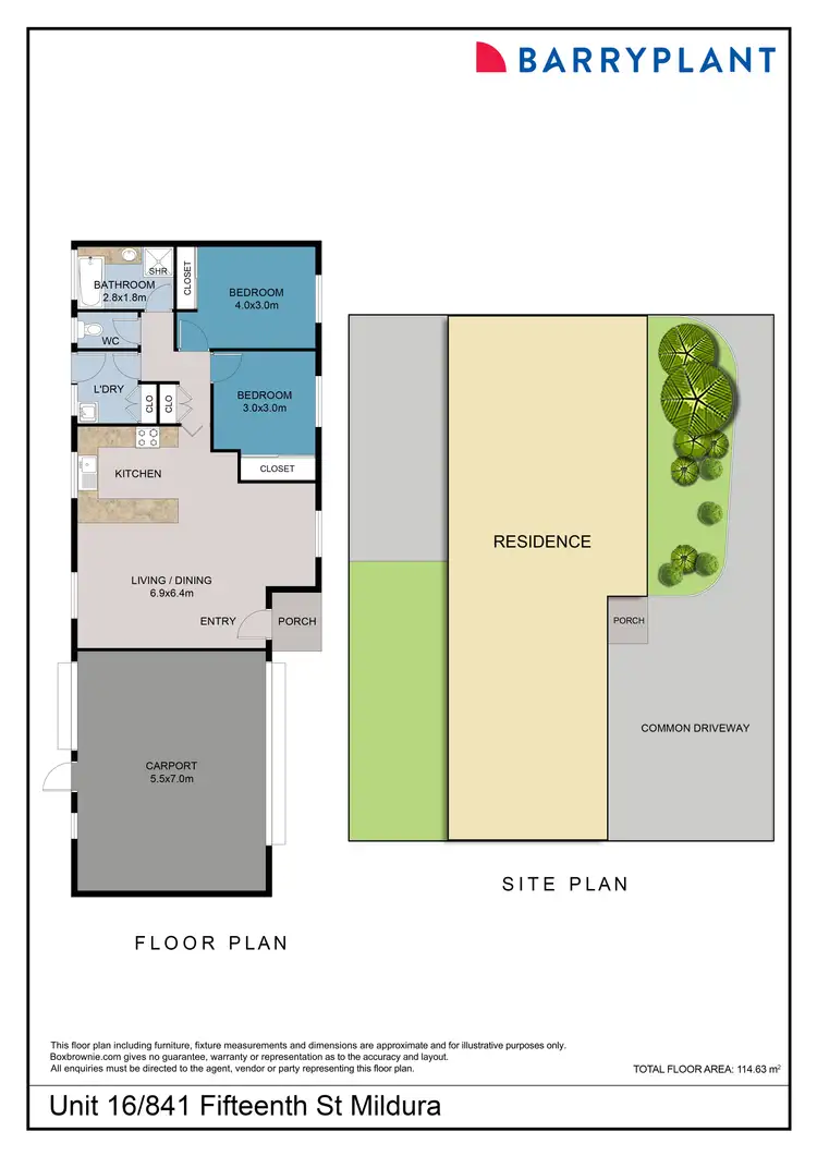 Floorplan of Homely unit listing, 16/841-845 Fifteenth Street, Mildura VIC 3500