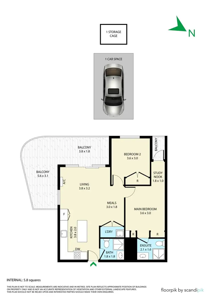 Floorplan of Homely apartment listing, 603/233 Maroondah Highway, Ringwood VIC 3134