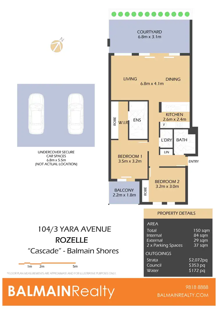 Floorplan of Homely apartment listing, 104/3 Yara Avenue, Rozelle NSW 2039