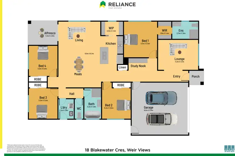 Floorplan of Homely house listing, 18 Blakewater Crescent, Weir Views VIC 3338