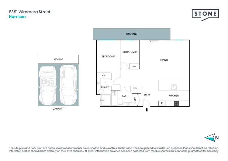Floorplan of Homely apartment listing, 83/11 Wimmera Street, Harrison ACT 2914