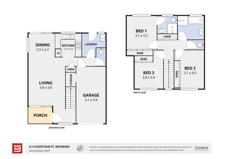 Floorplan of Homely townhouse listing, 6/13 Hopetoun Street, Woonona NSW 2517