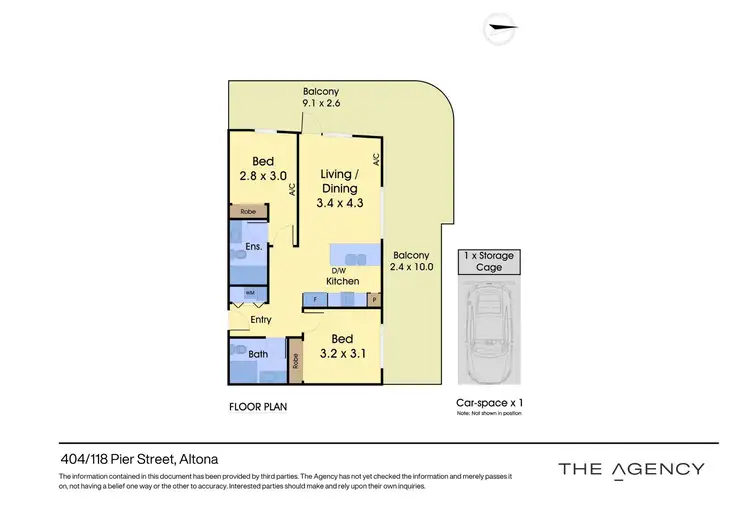 Floorplan of Homely apartment listing, 404/118 Pier Street, Altona VIC 3018