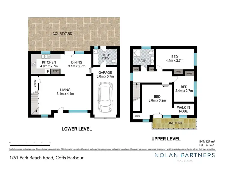 Floorplan of Homely townhouse listing, 1/61 Park Beach Road, Coffs Harbour NSW 2450