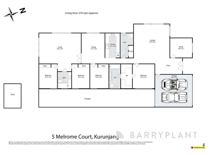 Floorplan of Homely house listing, 5 Melrome Court, Kurunjang VIC 3337