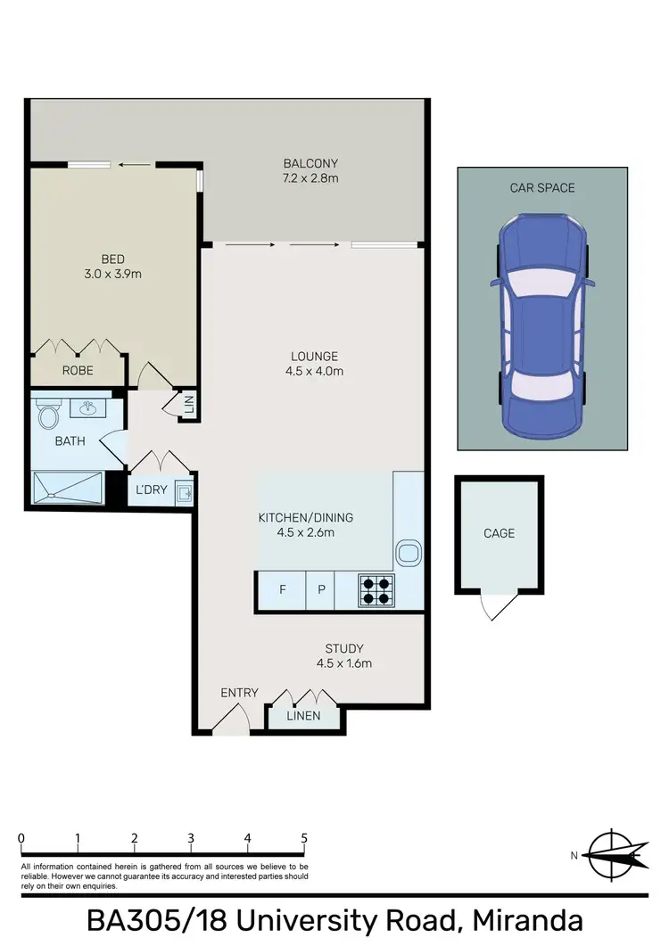 Floorplan of Homely apartment listing, BA305/18 University Road, Miranda NSW 2228