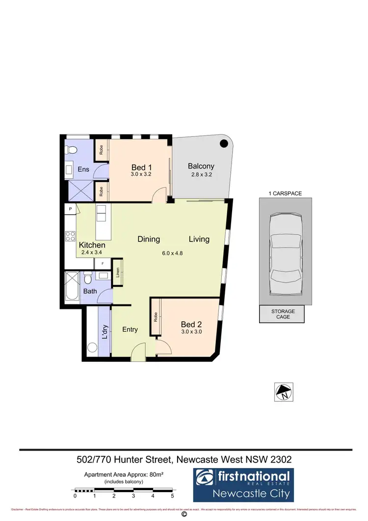 Floorplan of Homely apartment listing, 502/770 Hunter Street, Newcastle West NSW 2302