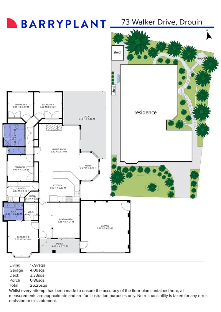 Floorplan of Homely house listing, 73 Walker Drive, Drouin VIC 3818