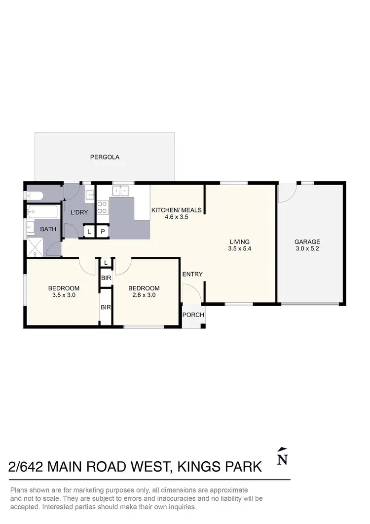 Floorplan of Homely unit listing, 2/642 Main Road West, Kings Park VIC 3021