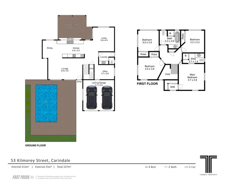 Floorplan of Homely house listing, 53 Kilmorey Street, Carindale QLD 4152