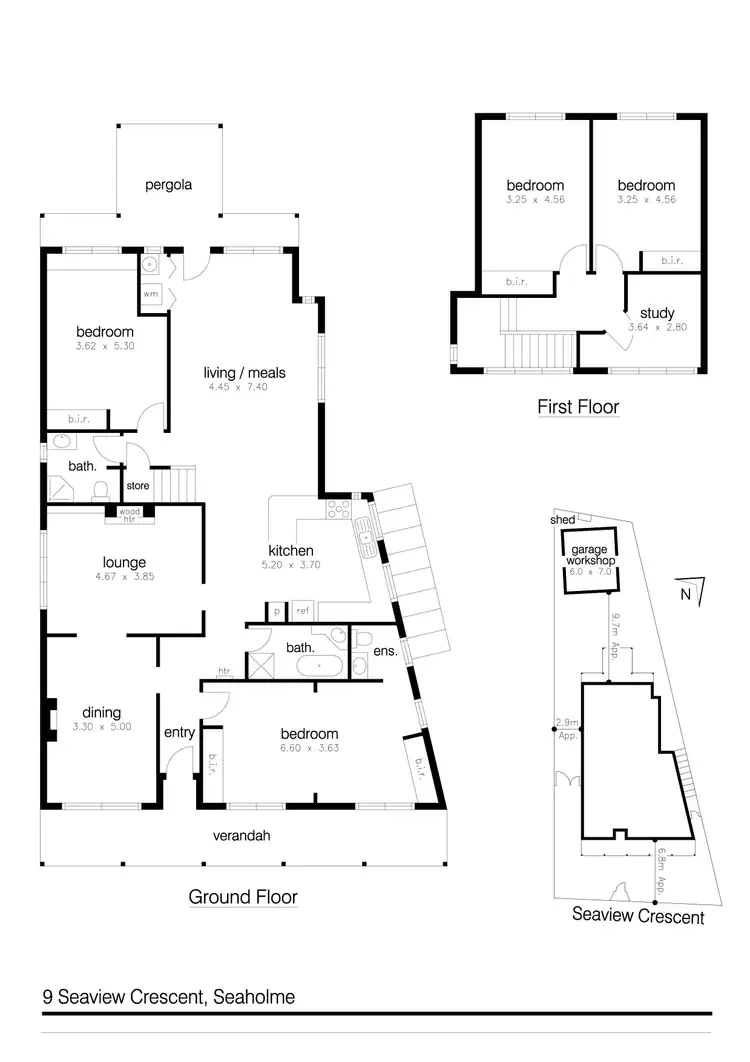 Floorplan of Homely house listing, 9 Seaview Crescent, Seaholme VIC 3018
