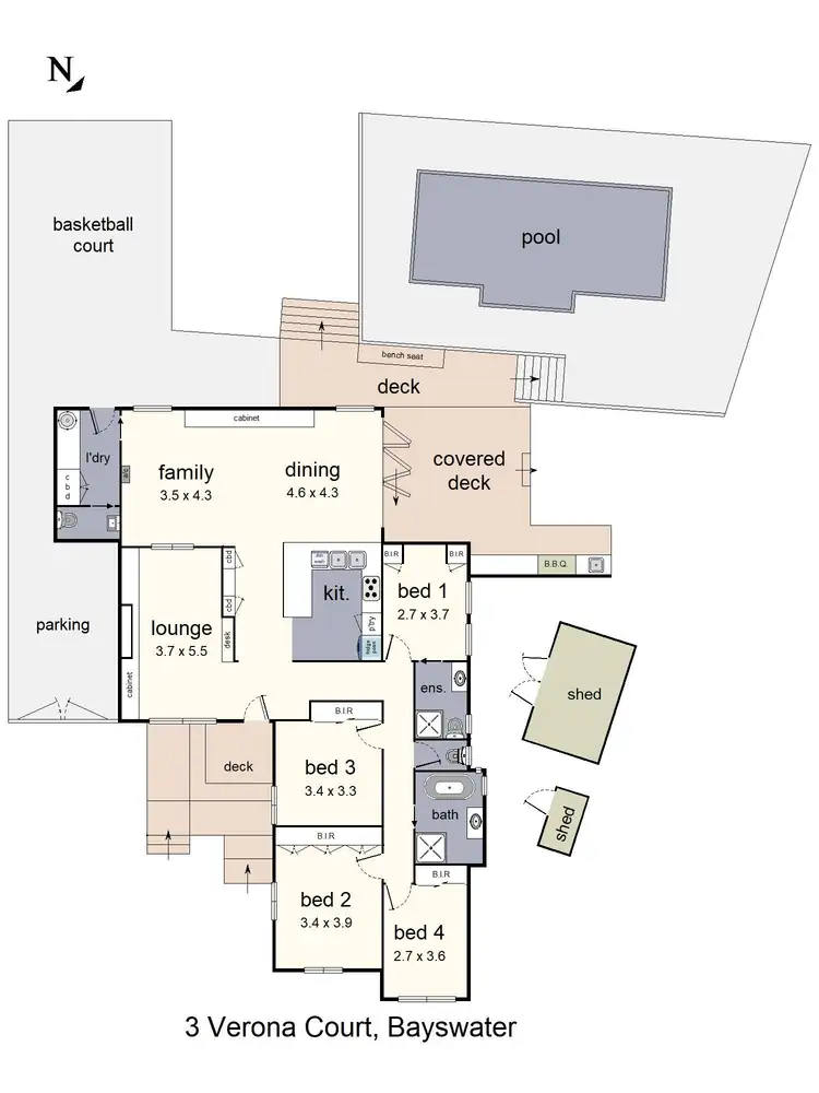 Floorplan of Homely house listing, 3 Verona Court, Bayswater VIC 3153