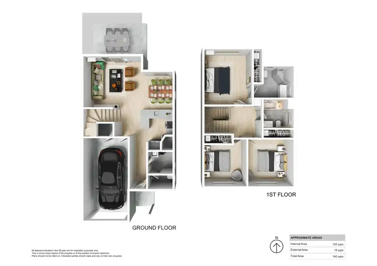 Floorplan of Homely townhouse listing, 36/1-13 Chase Close, Underwood QLD 4119