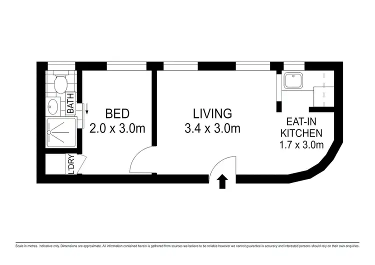 Floorplan of Homely apartment listing, 13/103 Cathedral Street, Woolloomooloo NSW 2011