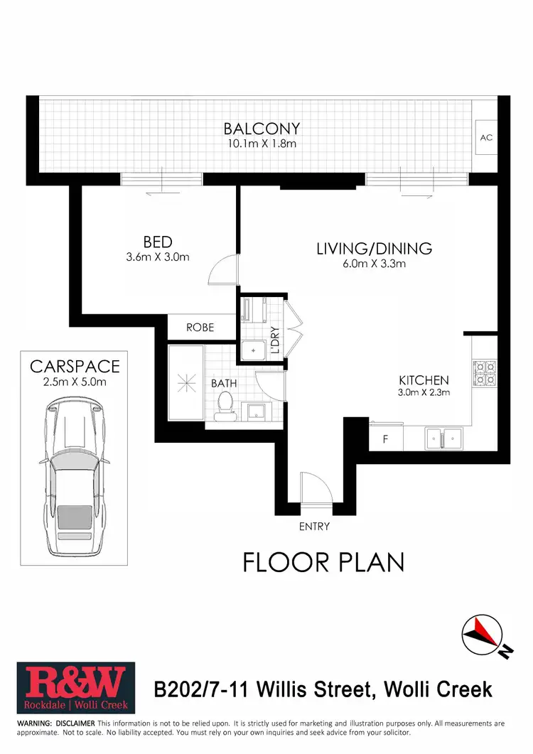 Floorplan of Homely apartment listing, 202/11 Willis Street, Wolli Creek NSW 2205