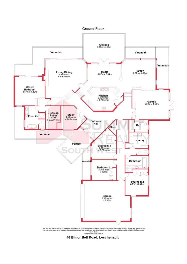 Floorplan of Homely house listing, 46 Elinor Bell Road, Leschenault WA 6233