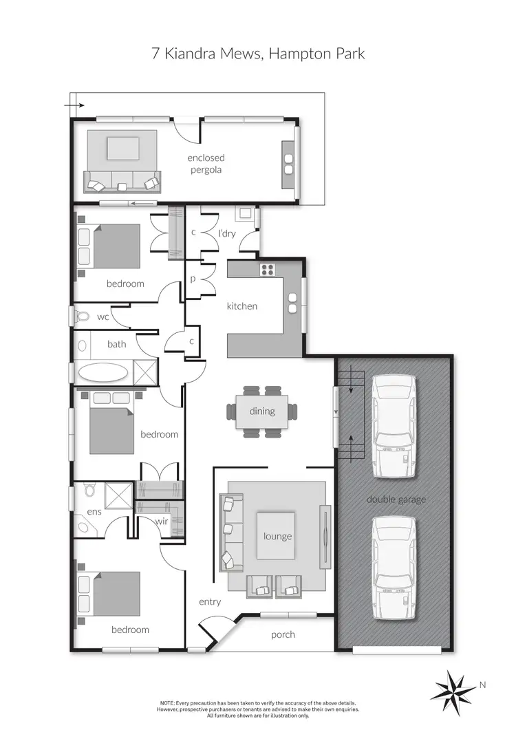 Floorplan of Homely house listing, 7 Kiandra Mews, Hampton Park VIC 3976