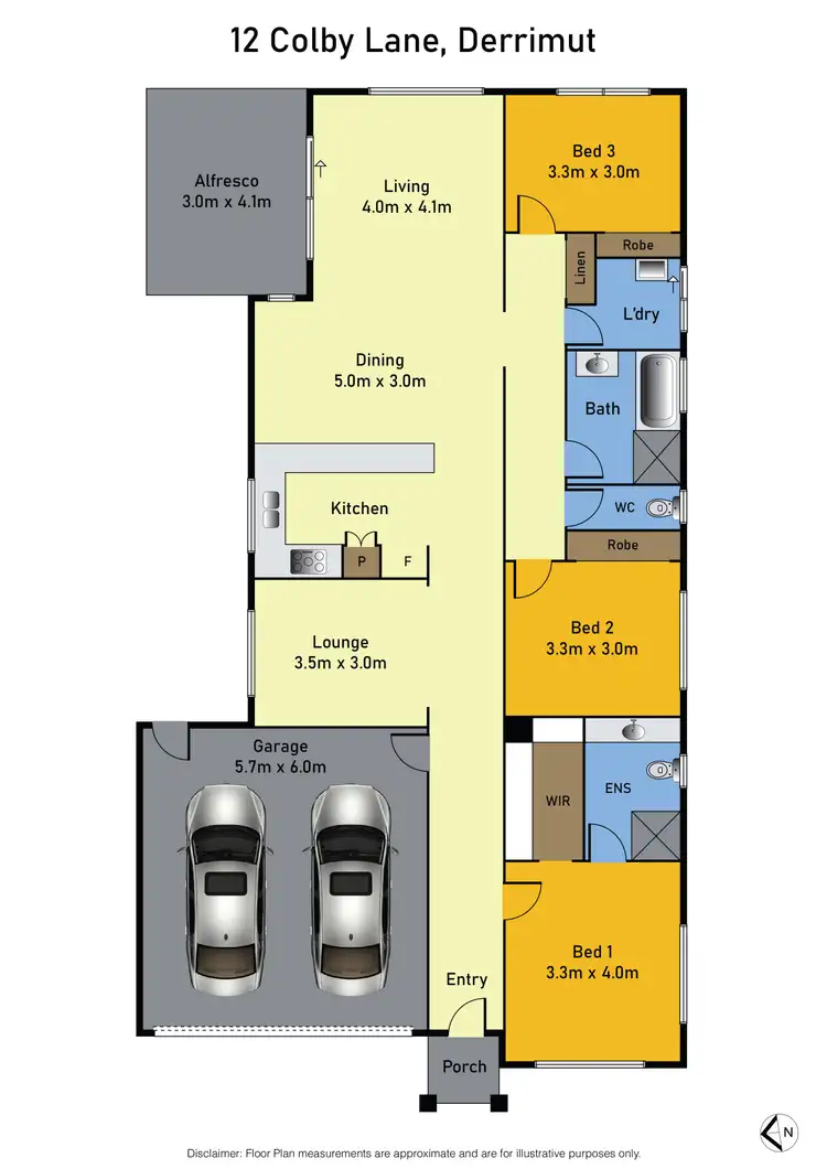 Floorplan of Homely house listing, 12 Colby Link, Derrimut VIC 3026