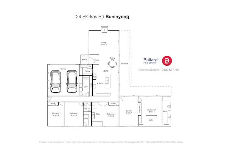 Floorplan of Homely house listing, 24 Skirkas Road, Buninyong VIC 3357