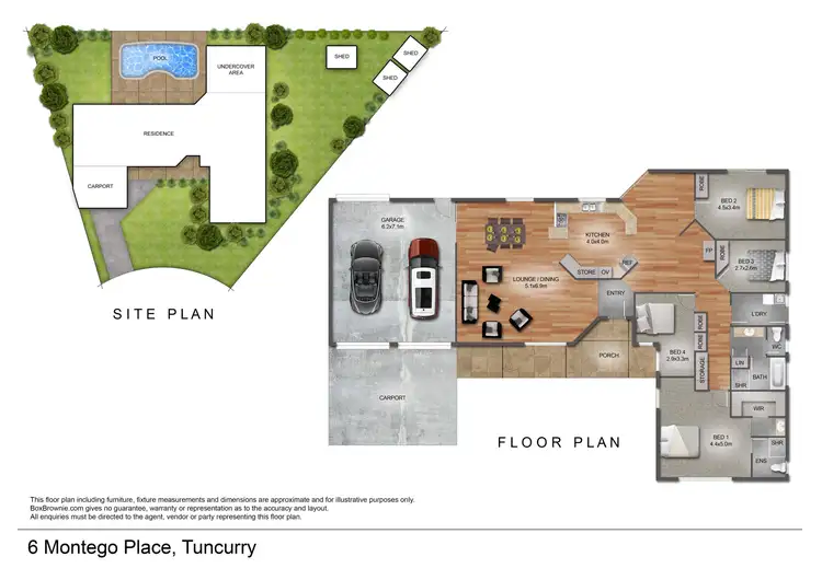 Floorplan of Homely house listing, 6 Montego Place, Tuncurry NSW 2428