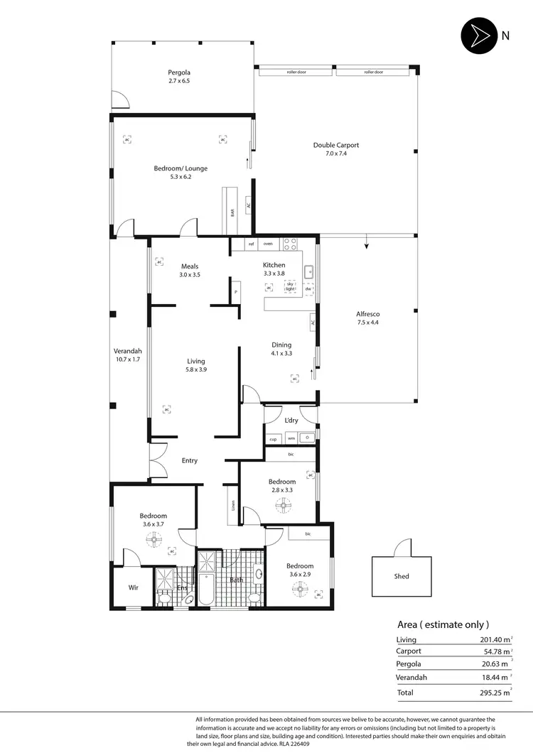 Floorplan of Homely house listing, 20 Stanford Crescent, Fulham Gardens SA 5024
