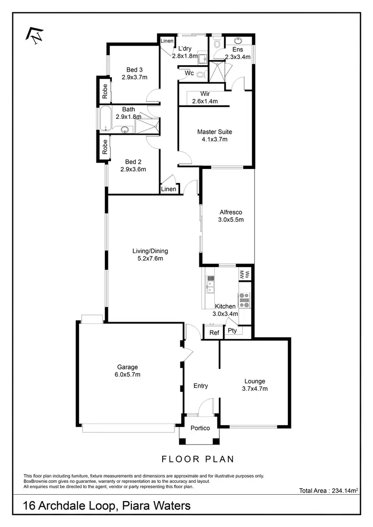 Floorplan of Homely house listing, 16 Archdale Loop, Piara Waters WA 6112