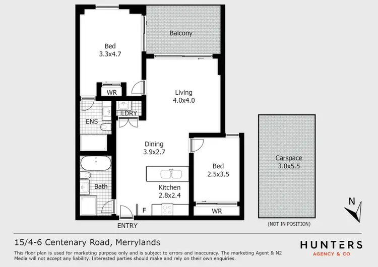 Floorplan of Homely apartment listing, 15/4-6 Centenary Road, Merrylands NSW 2160