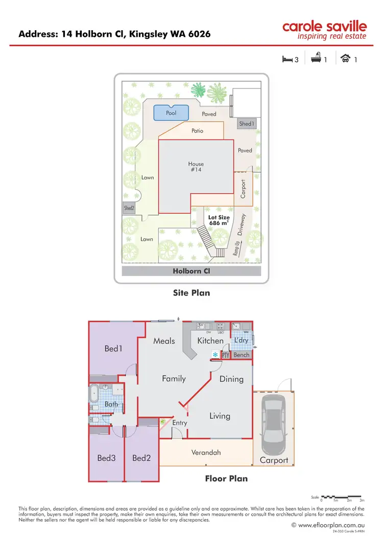 Floorplan of Homely house listing, 14 Holborn Close, Kingsley WA 6026
