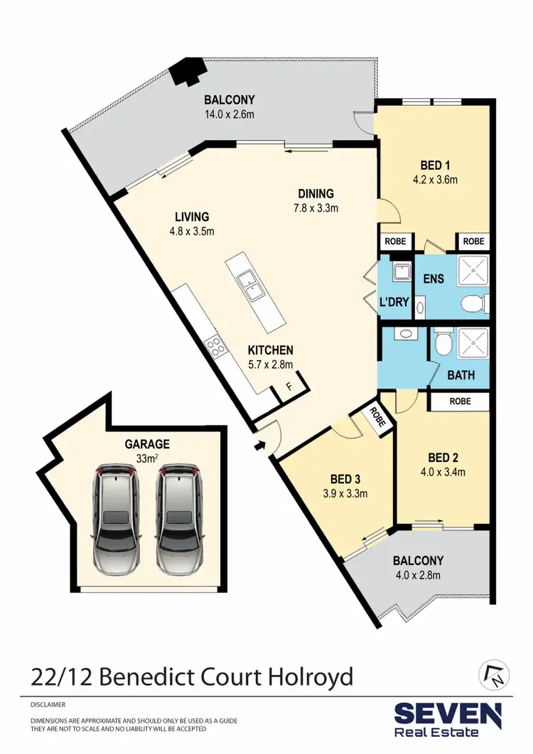 Floorplan of Homely apartment listing, 22/12-14 Benedict Court, Holroyd NSW 2142