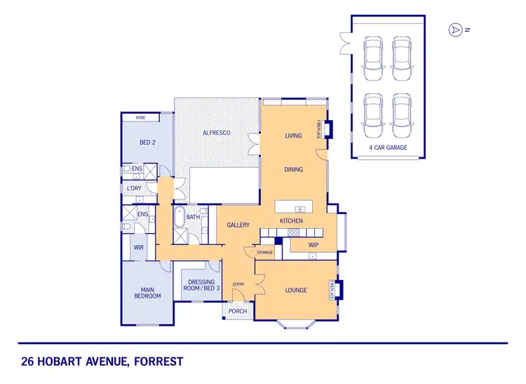 Floorplan of Homely house listing, 26 Hobart Avenue, Forrest ACT 2603