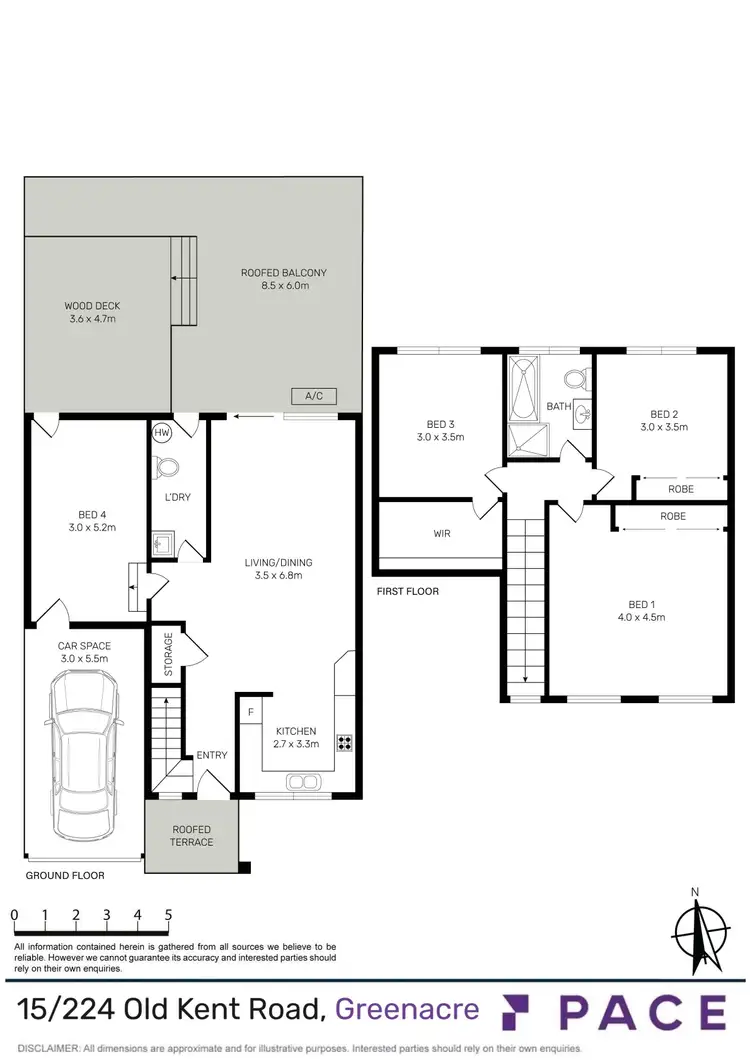 Floorplan of Homely townhouse listing, 15/224 Old Kent Road, Greenacre NSW 2190