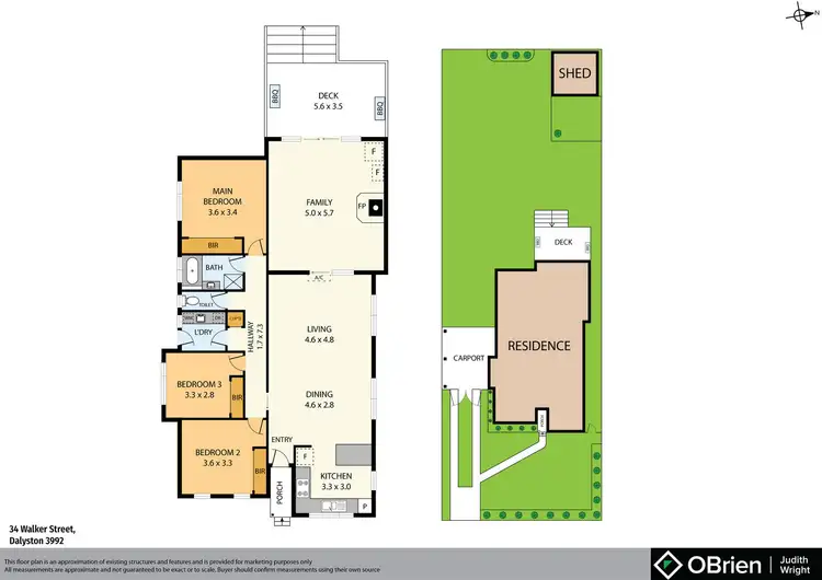 Floorplan of Homely house listing, 34 Walker Street, Dalyston VIC 3992