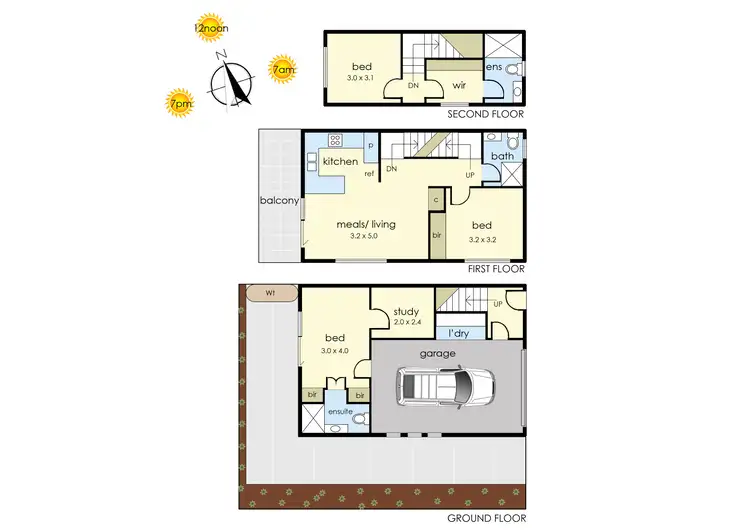 Floorplan of Homely townhouse listing, 6/19 O'Grady Avenue, Frankston VIC 3199