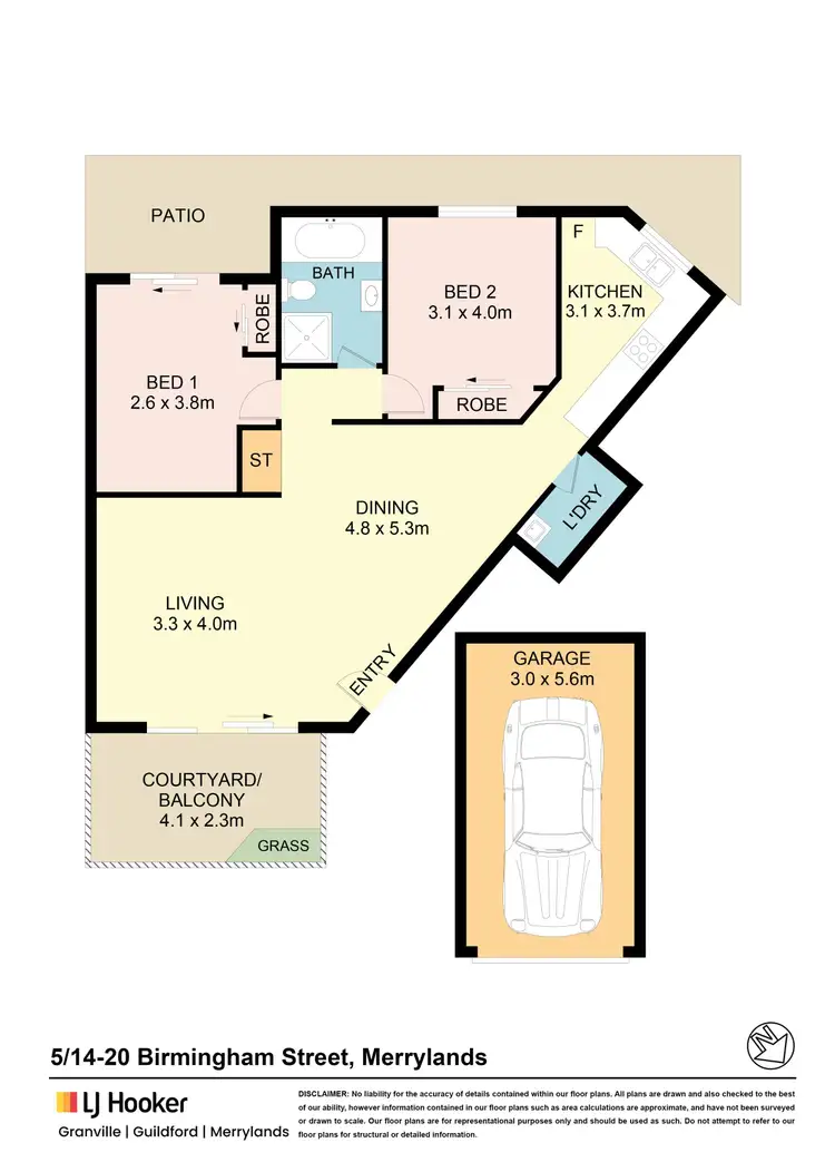 Floorplan of Homely unit listing, 5/14-20 Birmingham Street, Merrylands NSW 2160