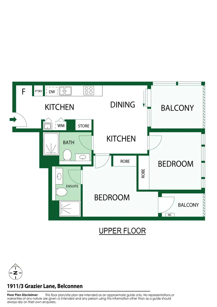 Floorplan of Homely apartment listing, 1911/3 Grazier Lane, Belconnen ACT 2617