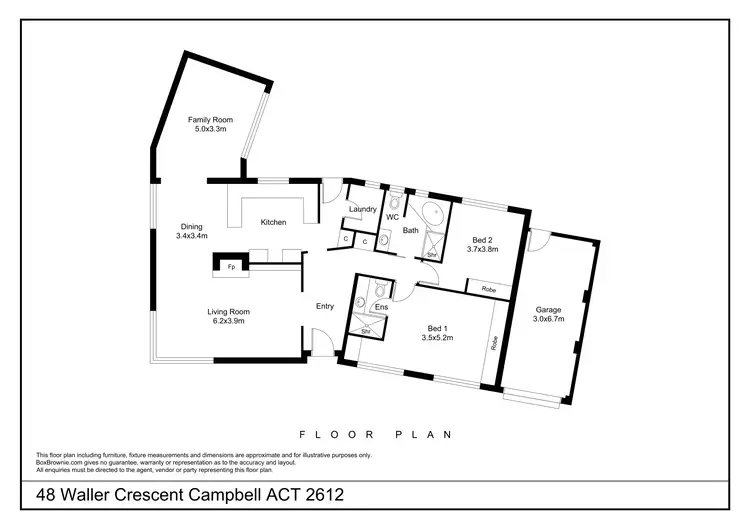 Floorplan of Homely house listing, 48 Waller Crescent, Campbell ACT 2612