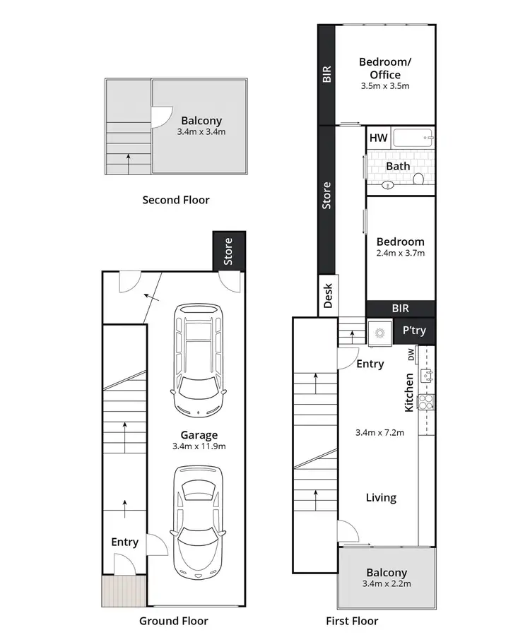 Floorplan of Homely apartment listing, 8 O'Farrell Place, Geelong VIC 3220