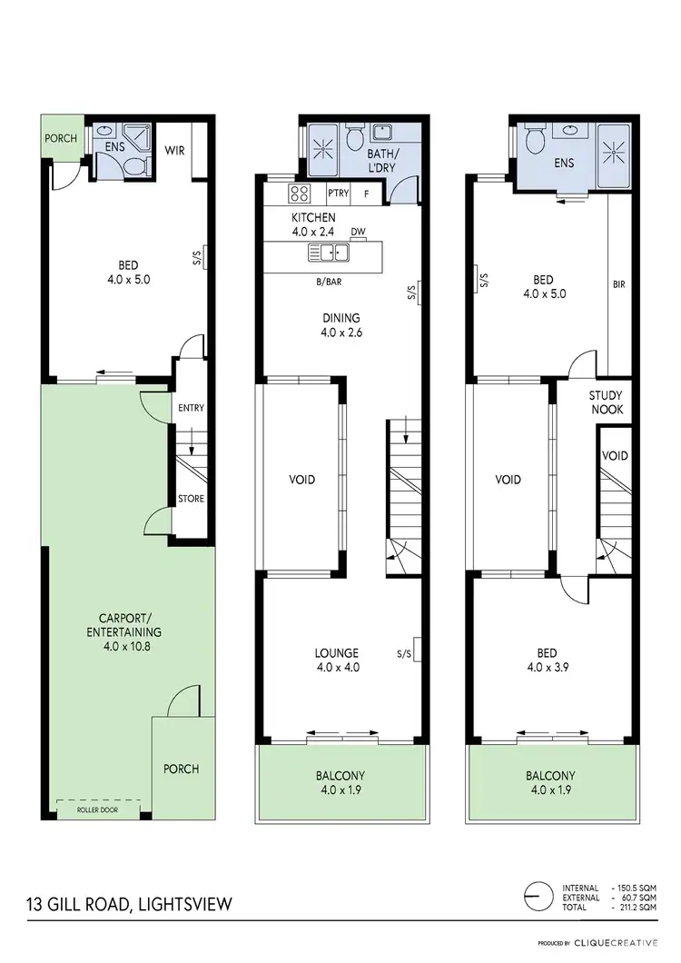 Floorplan of Homely house listing, 13 Gill Road, Lightsview SA 5085