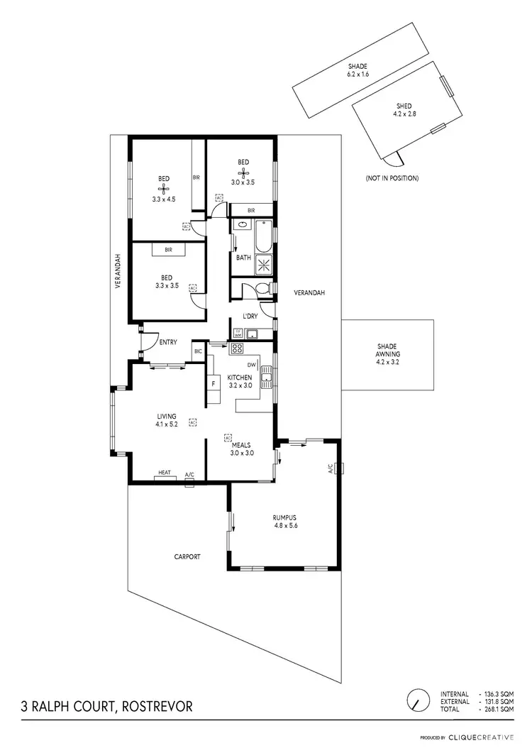 Floorplan of Homely house listing, 3 Ralph Court, Rostrevor SA 5073