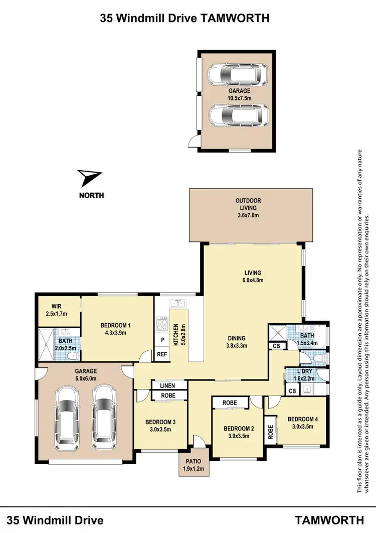 Floorplan of Homely house listing, 35 Windmill Drive, Tamworth NSW 2340