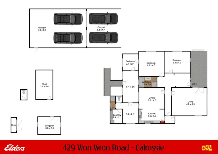 Floorplan of Homely rural property listing, 429 Won Wron Road, Calrossie VIC 3971