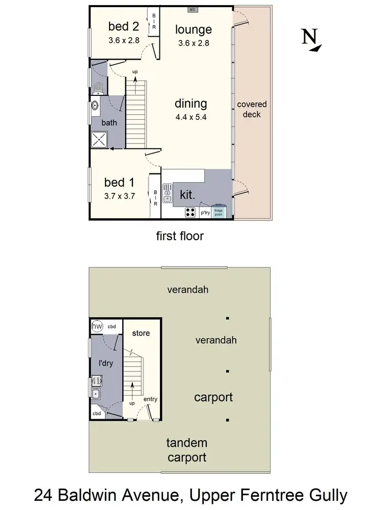Floorplan of Homely house listing, 24 Baldwin Avenue, Upper Ferntree Gully VIC 3156