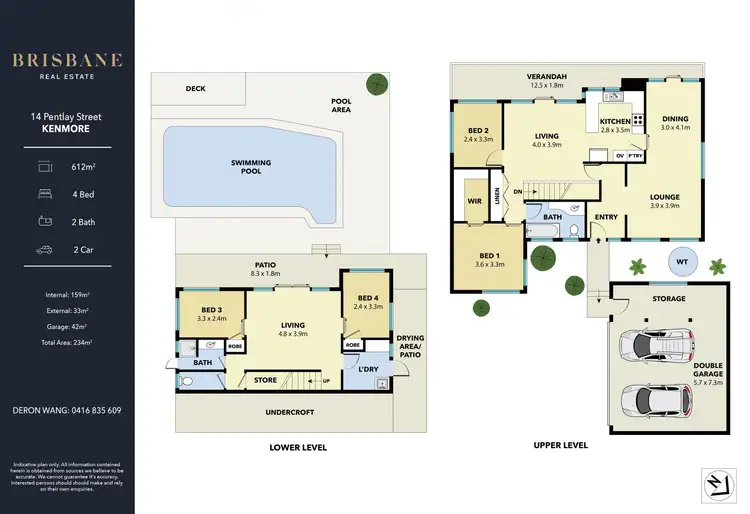 Floorplan of Homely house listing, 14 Pentlay Street, Kenmore QLD 4069