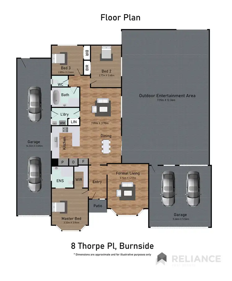 Floorplan of Homely house listing, 8 Thorpe Place, Burnside VIC 3023