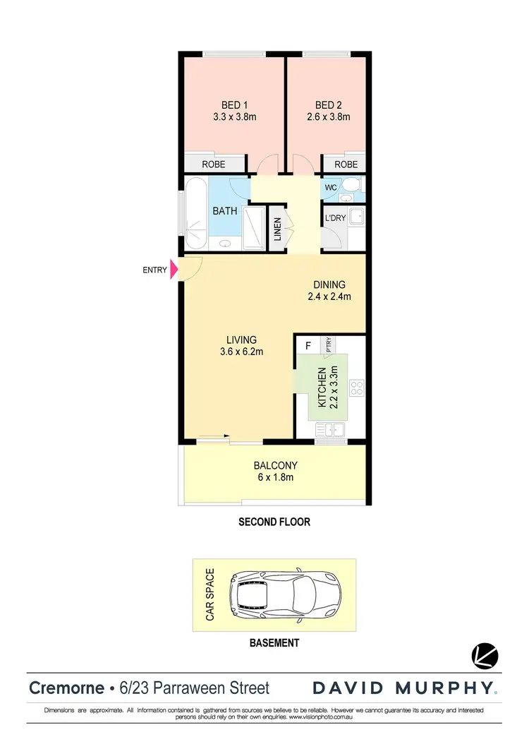 Floorplan of Homely apartment listing, 6/23 Parraween Street, Cremorne NSW 2090